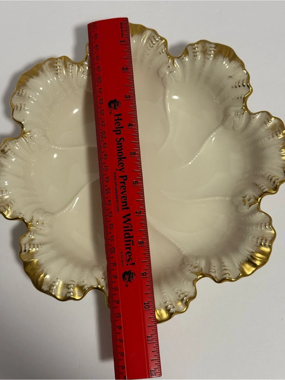 Vintage Lenox 24K Gold Trim 6-Well Oyster Plate 10